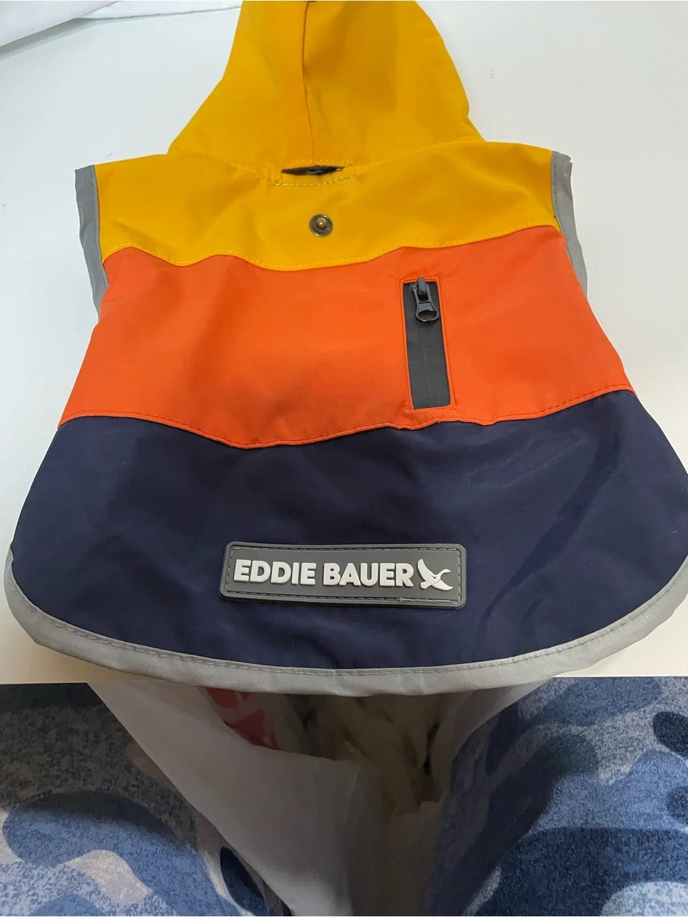High-Visibility Yellow & Orange Reflective Dog  windbreaker